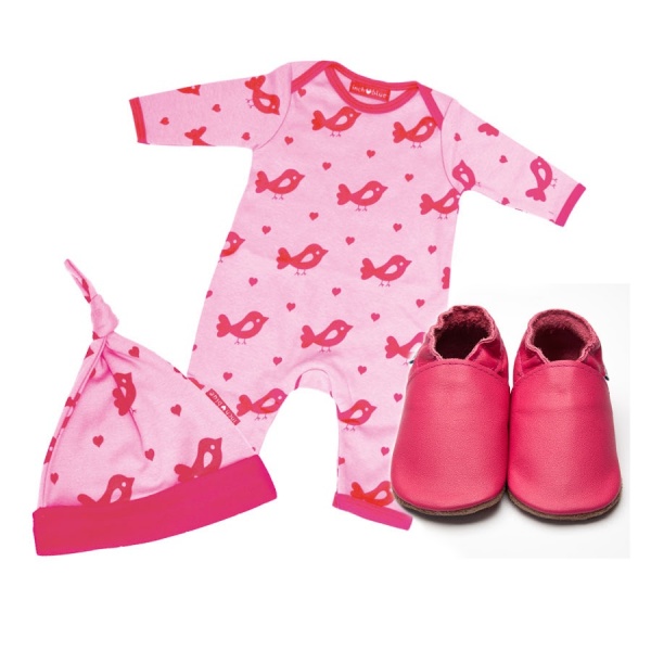 Bird d'amour Babygro, Hat & Shoe Gift Set