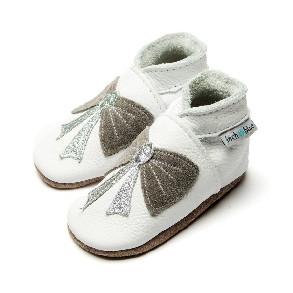 Bow White/Glitter Silver