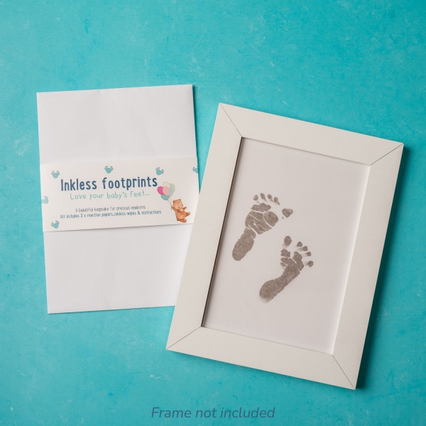 thumbnail image 2 of Baby Hand And Footprint Kit, Baby Footprint Kit & Handprint Kit With 1 Clean-Touch Ink Pad And 2 Imprint Cards For Pet Dog Paw Print Kit For New 2 of 9
