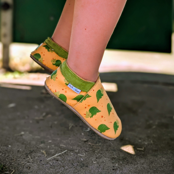 Jagger Yellow Dinosaur Baby Shoes Inch Blue