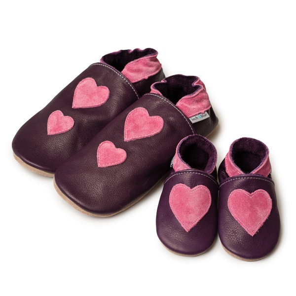 Love Violet　サイズ2 Love Violey | Baby Girls Heart Shoes | Inch Blue