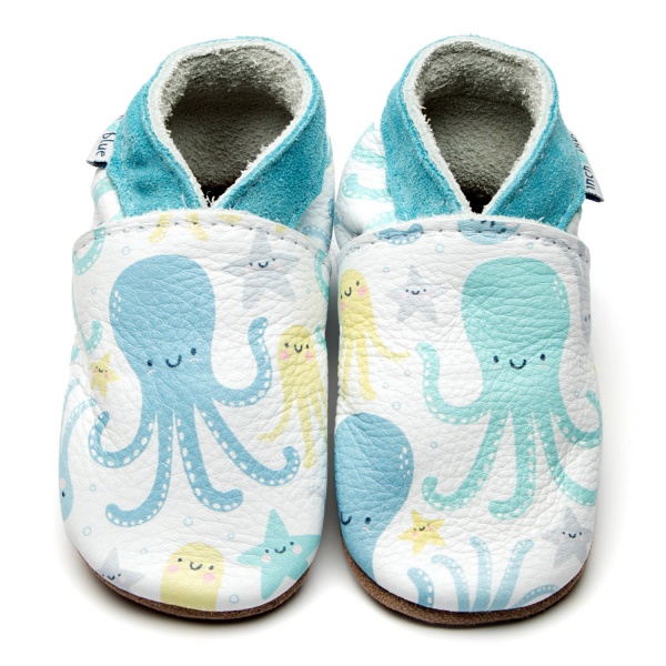Handmade Leather Baby Shoes | Inch Blue