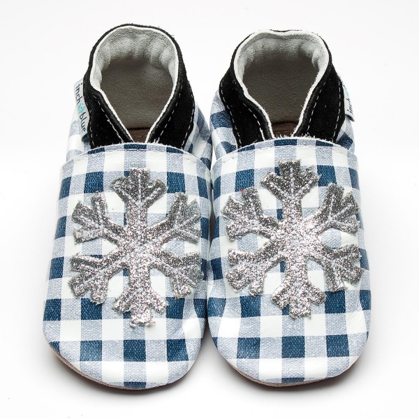 Snowflake Gingham/Silver Glitter