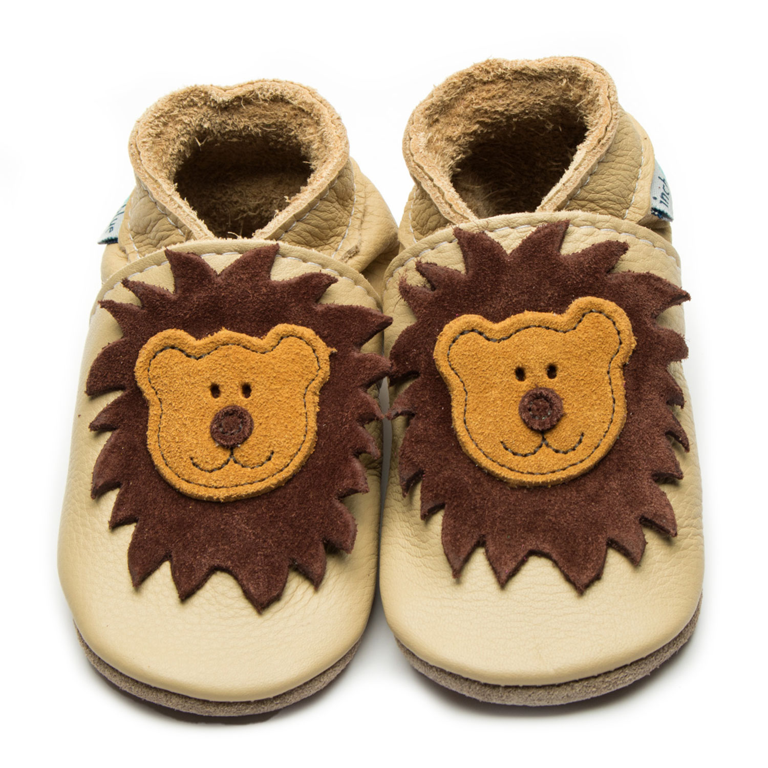 Leather Leo Cream Baby & Toddler Shoes | Boy | Lion Face | Handmade ...