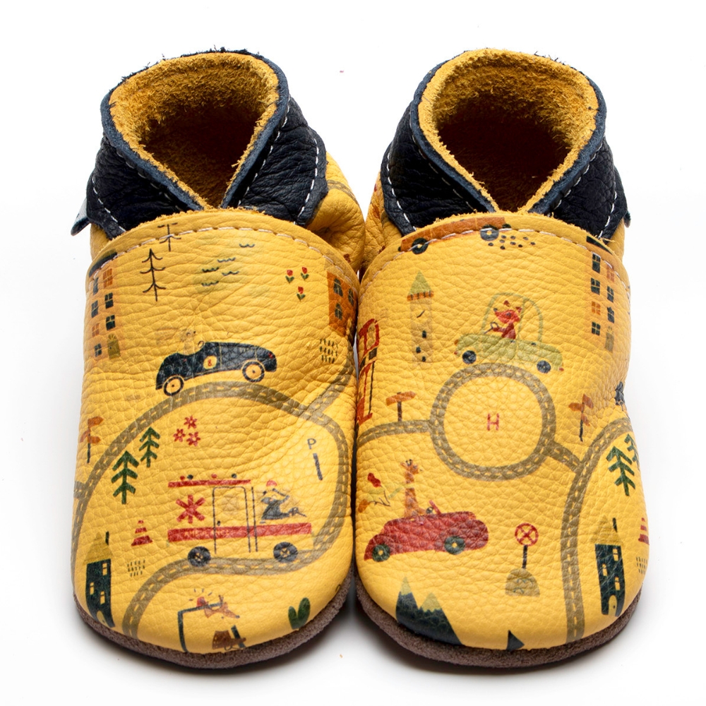 Inch Blue Traffic Jam Yellow, barefoot shoe