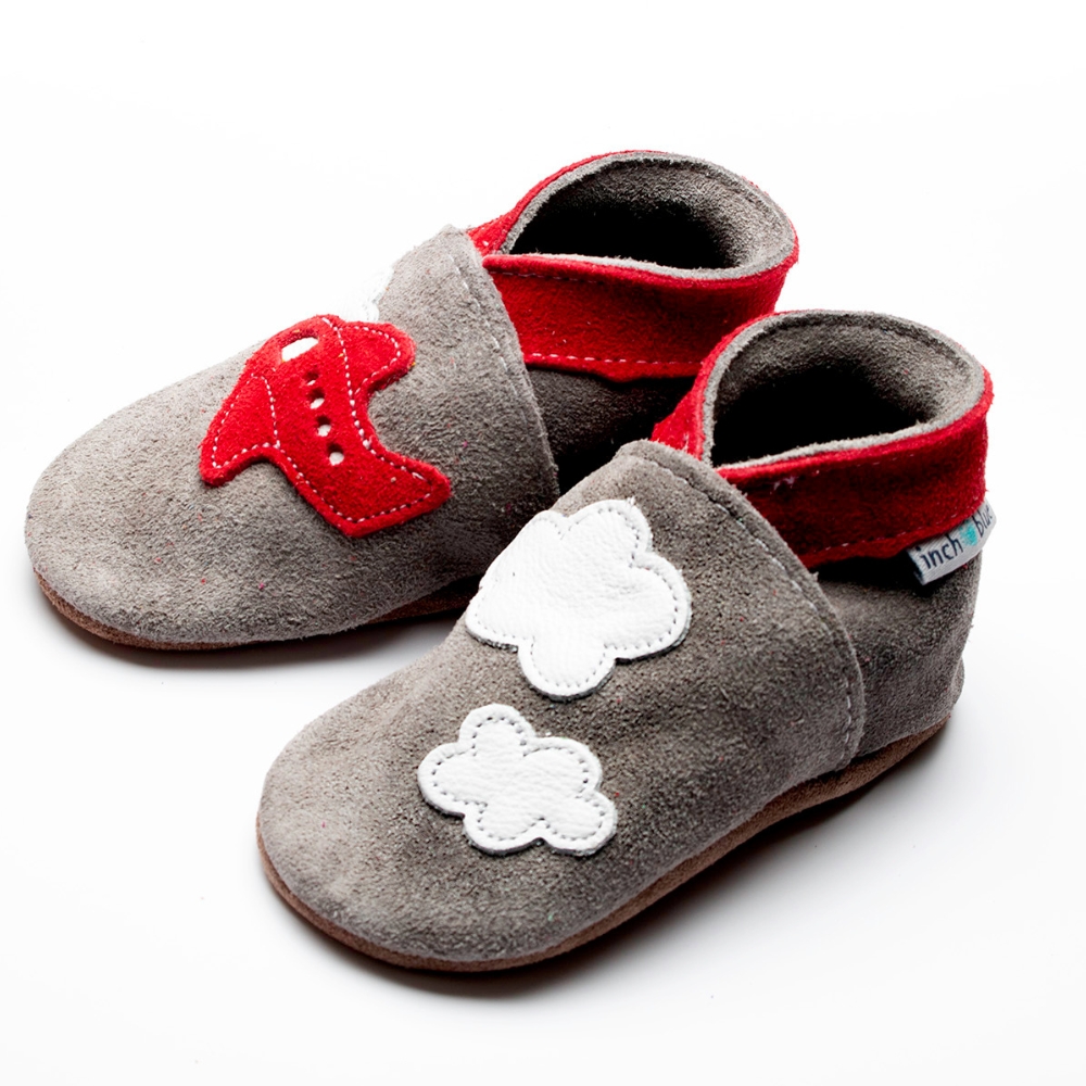 Inch Blue Aeroplane Clouds Grey Suede photo 2