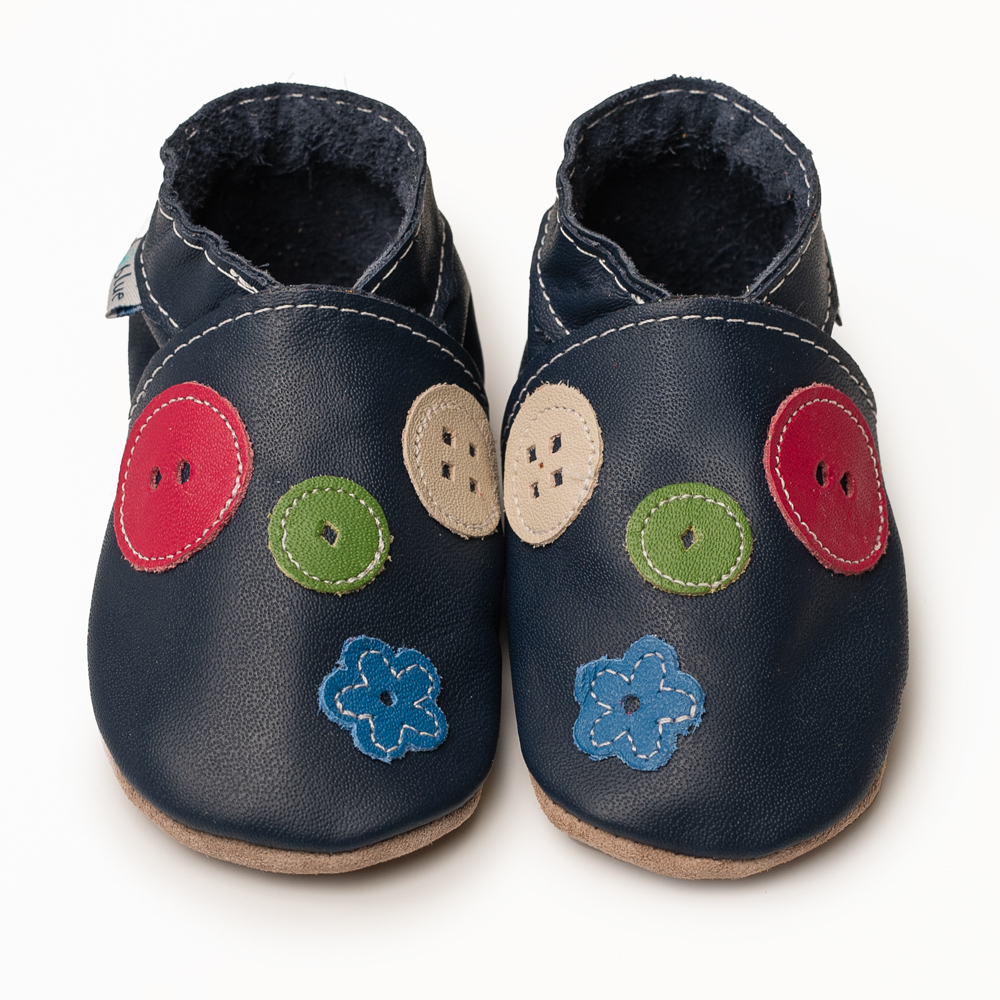 Inch Blue Buttons Navy, barefoot shoe