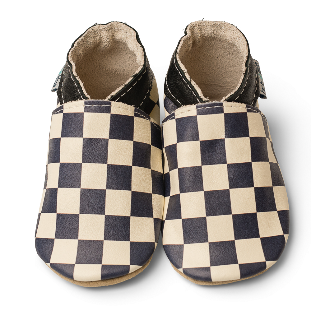 Inch Blue Chequers Slate, barefoot shoe