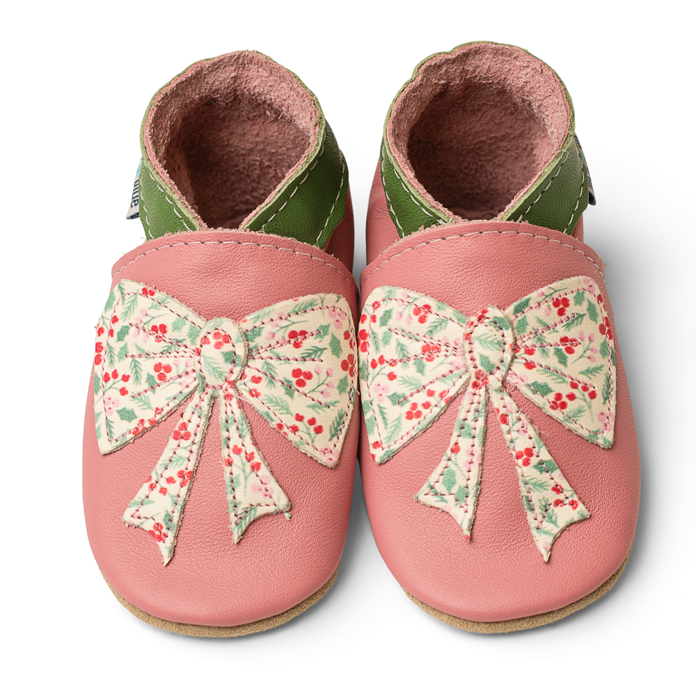 Inch Blue Christmas Bow, barefoot shoe