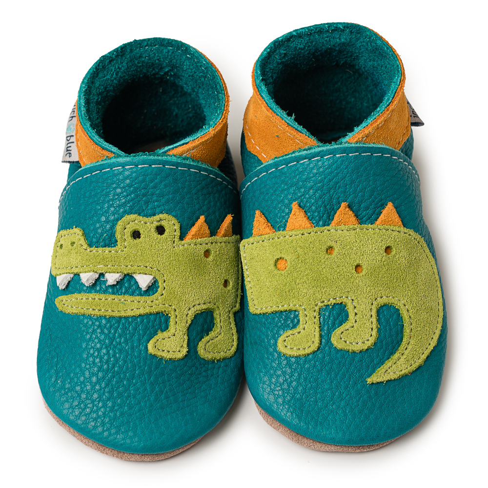 Inch Blue Crocodile Teal, barefoot shoe