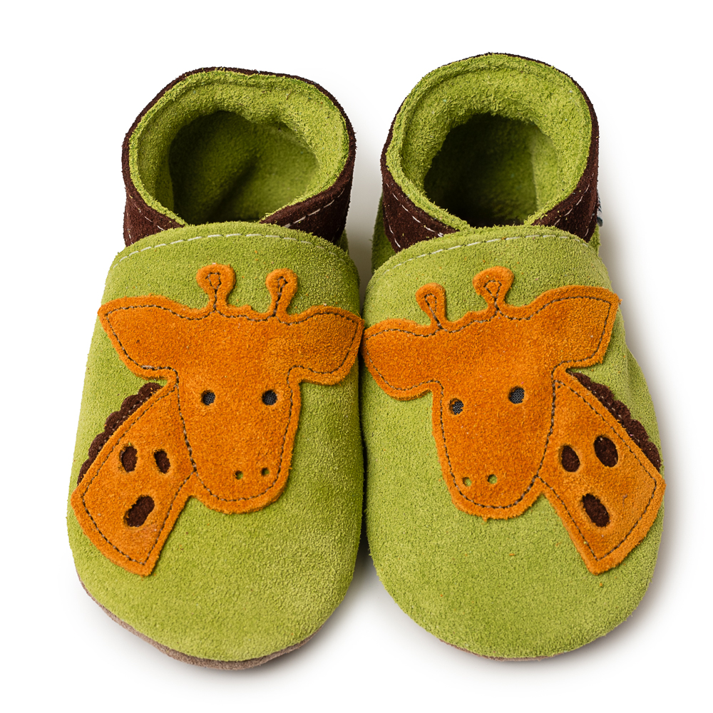 Inch Blue Giraffe Citrus Green Suede, barefoot shoe