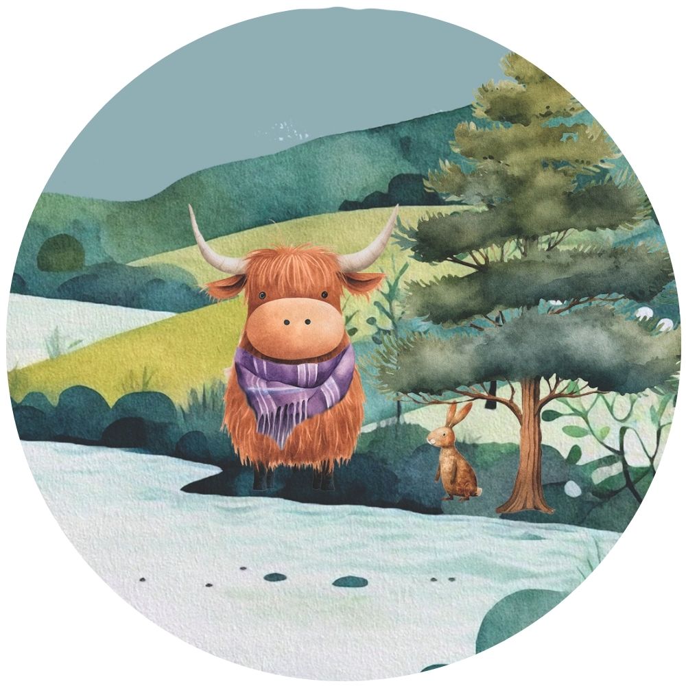 Inch Blue Highland Cow photo 2