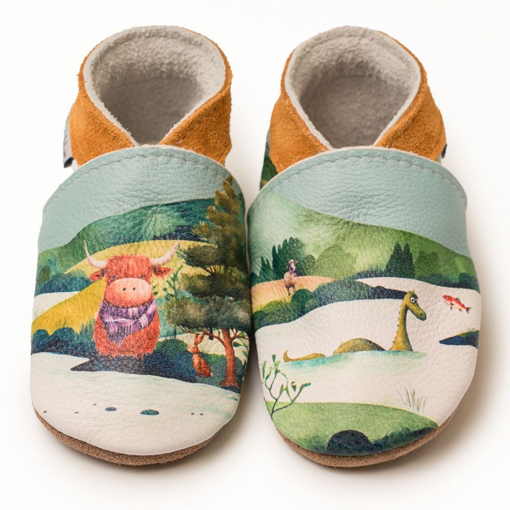 Inch Blue Highland Cow, barefoot shoe