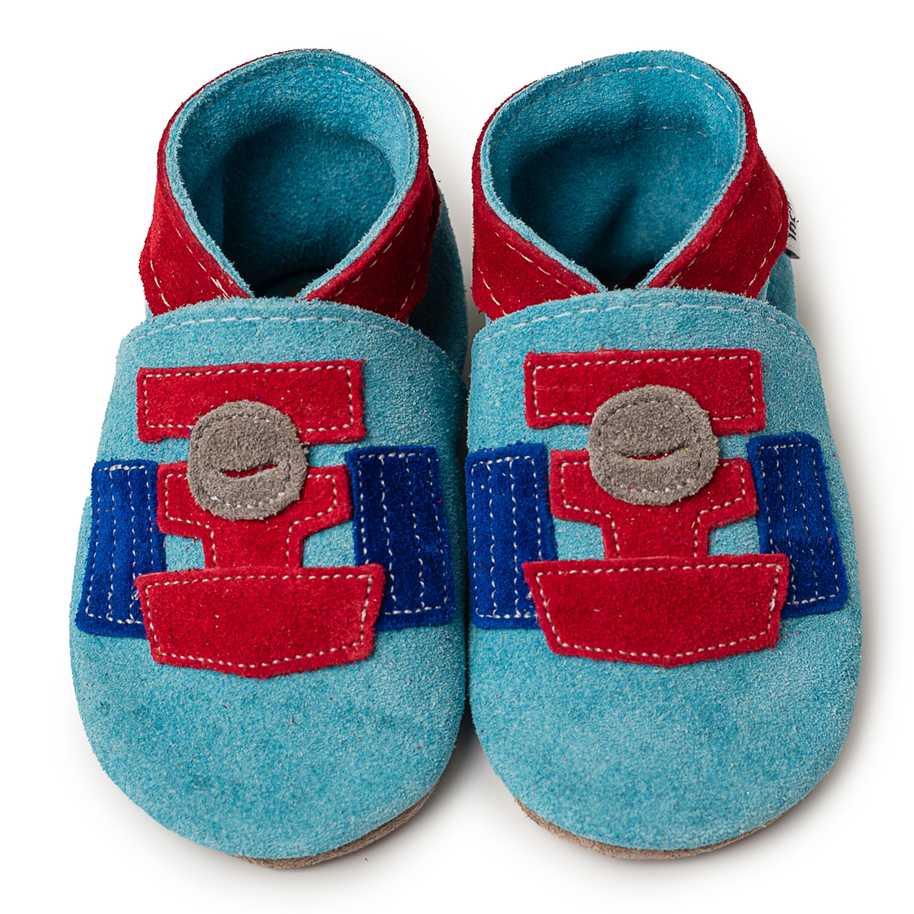 Inch Blue Racing Car Marine Blue Suede, barefoot shoe