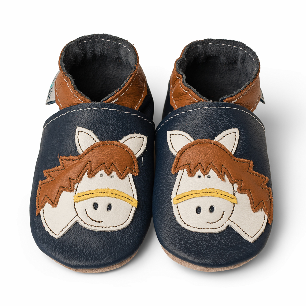Inch Blue Horse Navy/Caramel, barefoot shoe