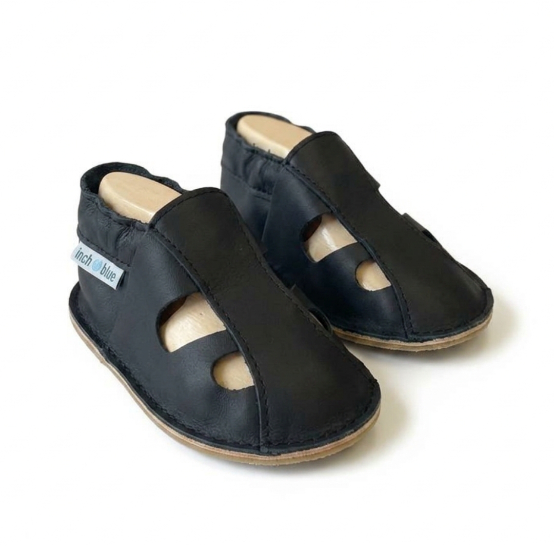 Inch Blue Kids Sandal Black, barefoot shoe