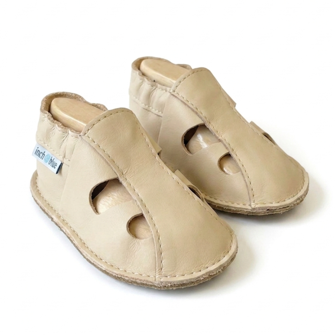 Inch Blue Kids Sandal Cream, barefoot shoe