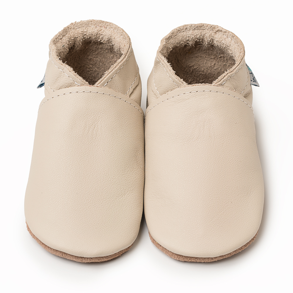 Inch Blue Plain in Cream and Tan Suede, barefoot shoe