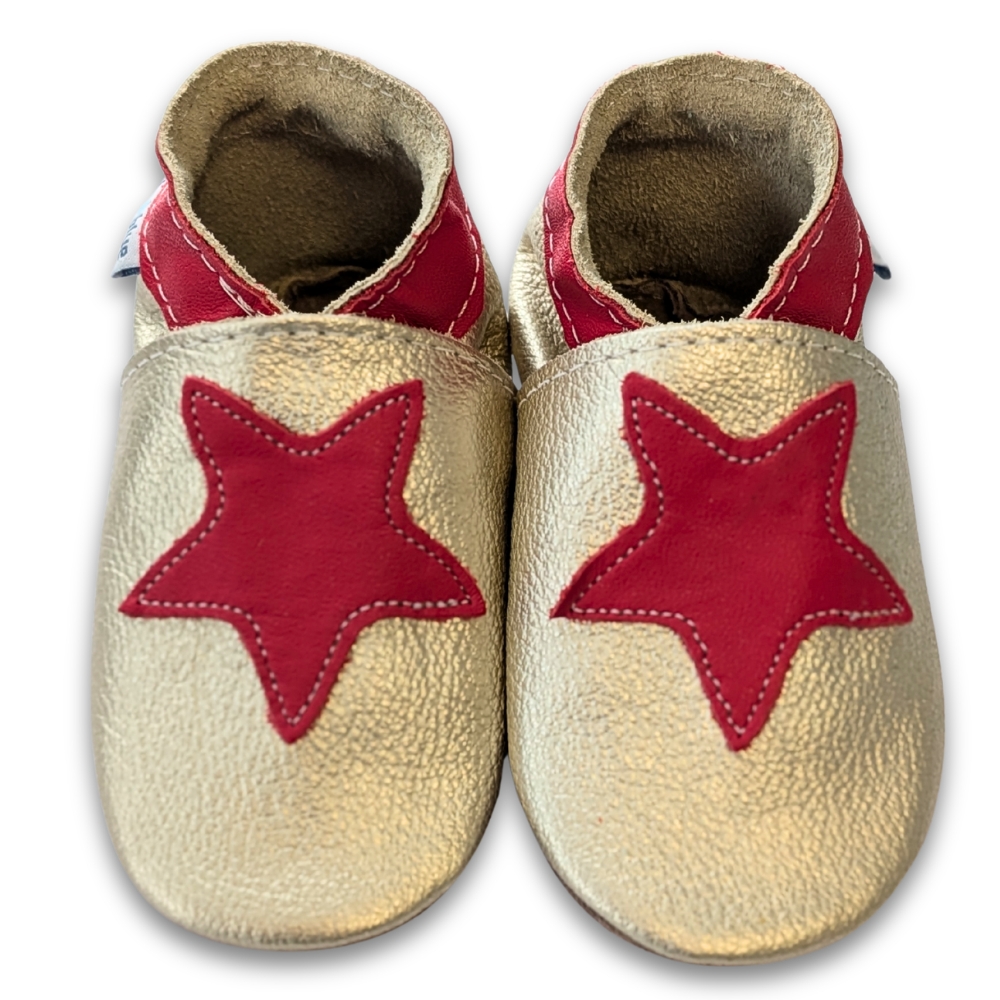 Inch Blue Starry Metallic Gold/Red, barefoot shoe
