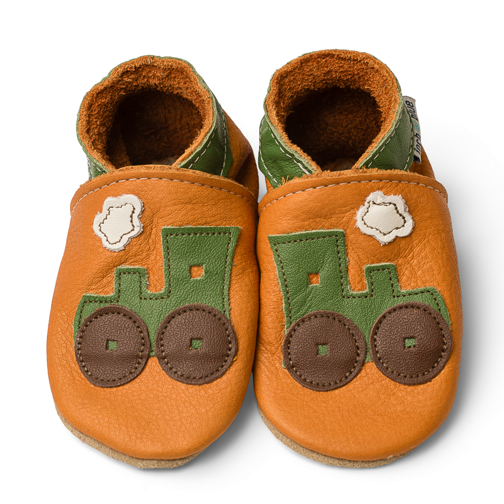 Inch Blue Toot Train Tan Leather, barefoot shoe