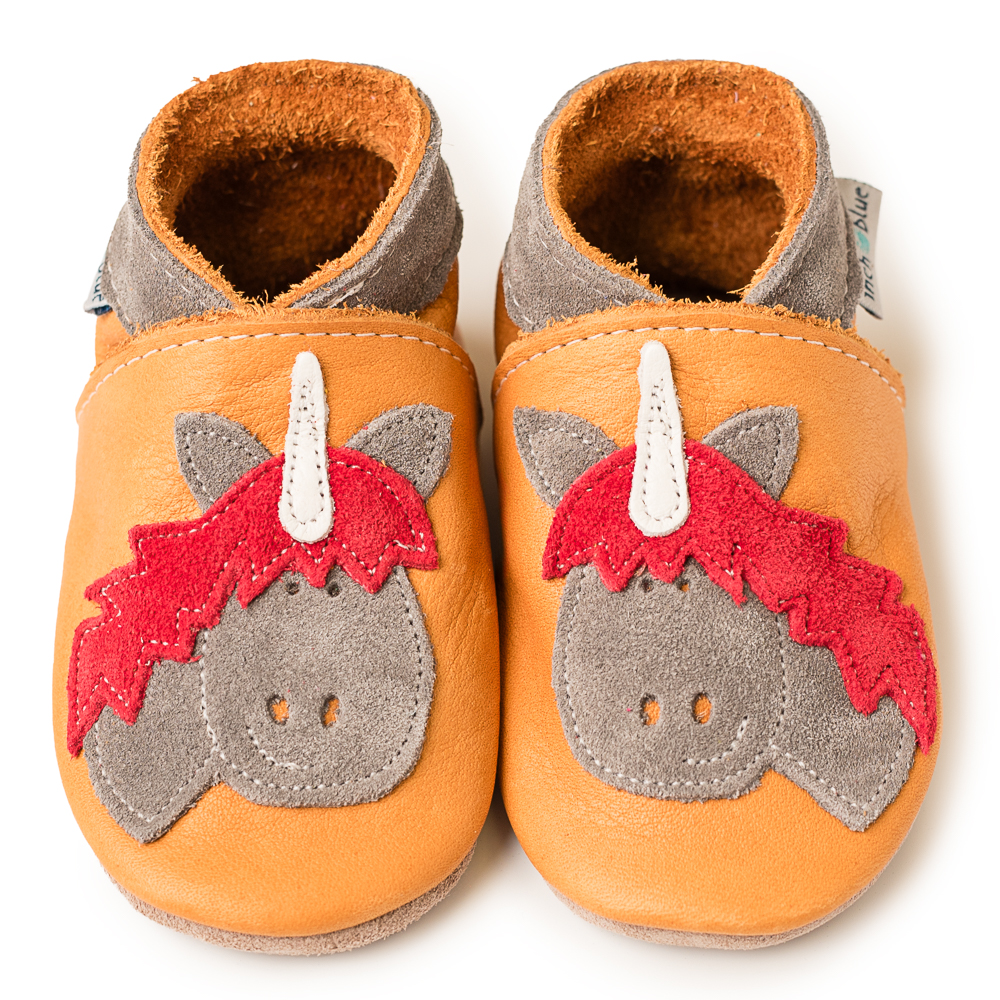 Inch Blue Unicorn Tan Leather, barefoot shoe