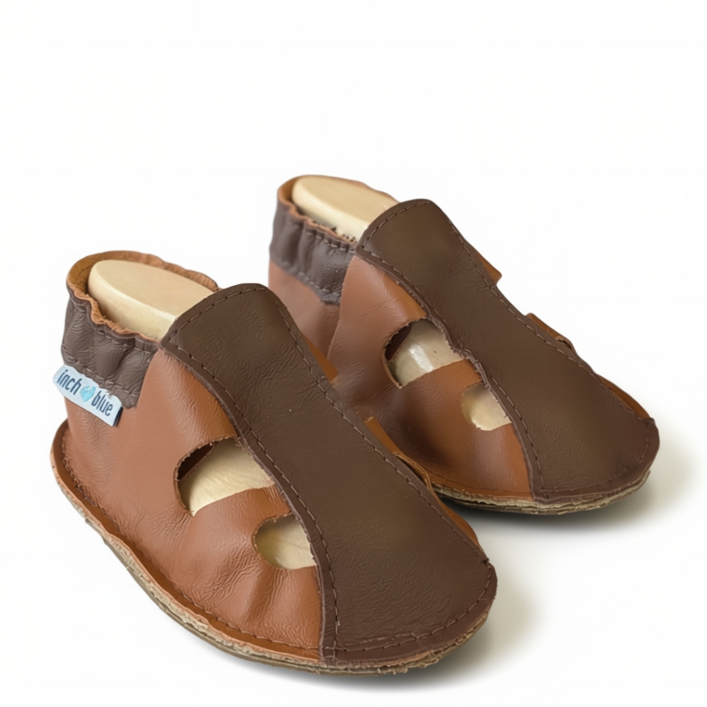 Inch Blue Kids Sandal Brown, barefoot shoe