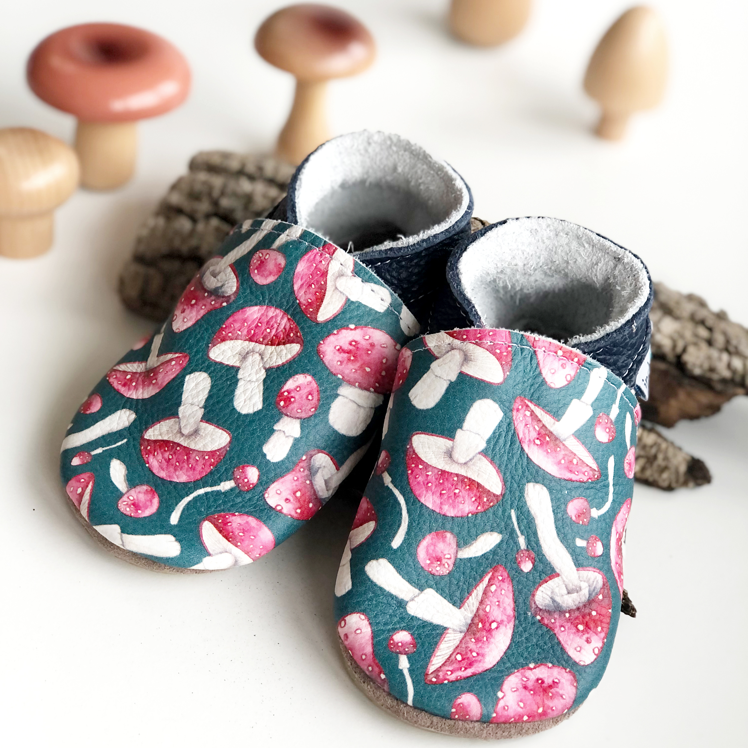 Inch Blue Mushroom by Elena O'Neill, barefoot shoe